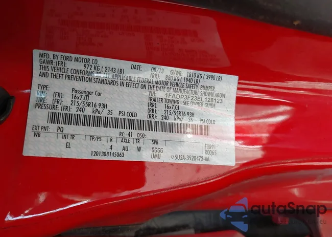 1FADP3F23EL128123: 43618300