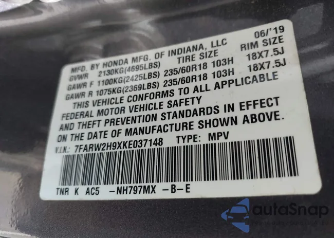 7FARW2H9XKE037148: 43618540