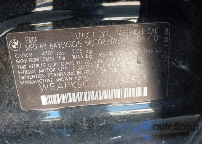 WBAPK5C50BA654553: 43618768