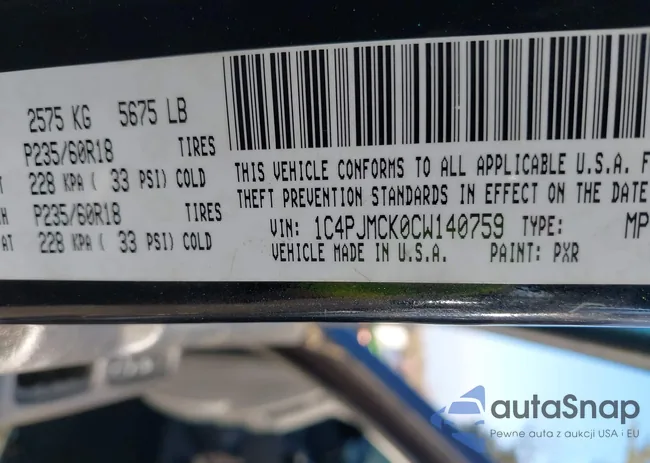 1C4PJMCK0CW140759: 43618081