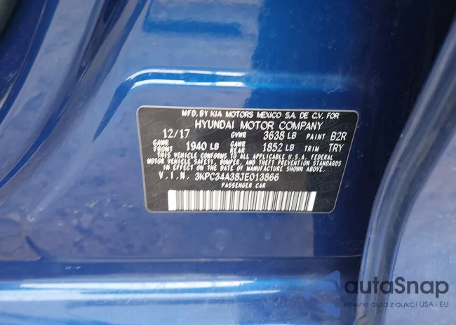 3KPC34A38JE013866: 43618223