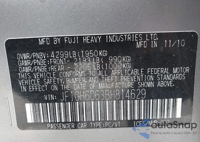 JF1GH6D63BH814629: 43619812