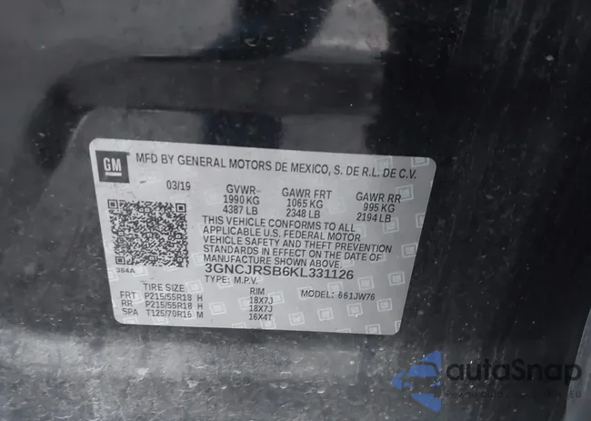 3GNCJRSB6KL331126: 43618913