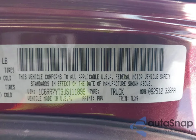 1C6RR7YT3JS111899: 43618959