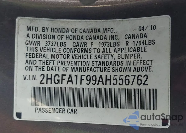 2HGFA1F99AH556762: 43619146