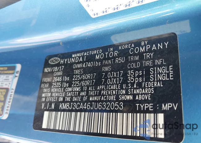 KM8J3CA46JU632053: 43619211