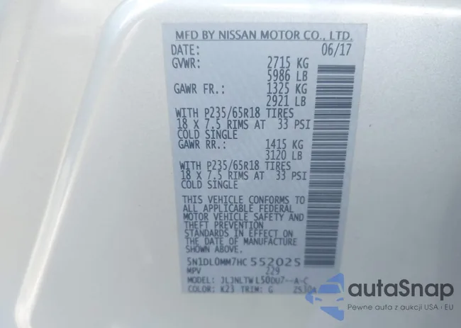 5N1DL0MM7HC552025: 43620519