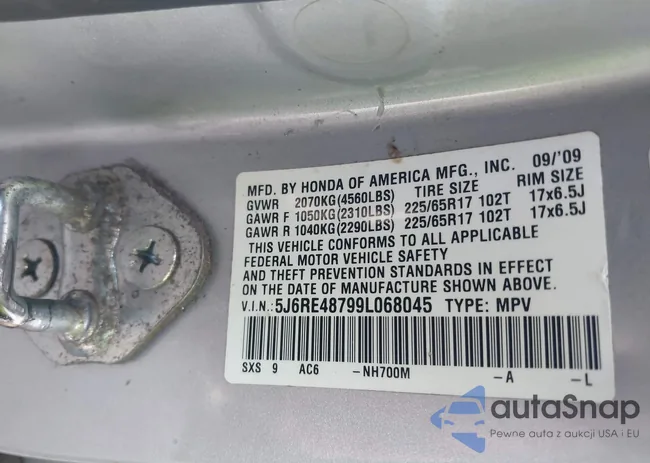 5J6RE48799L068045: 43620592