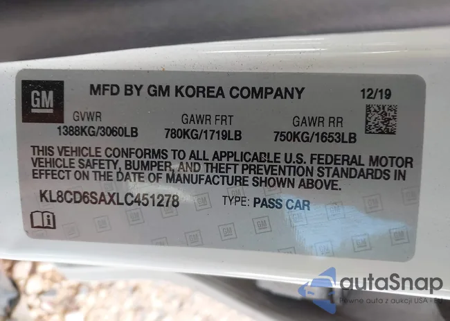 KL8CD6SAXLC451278: 43620683