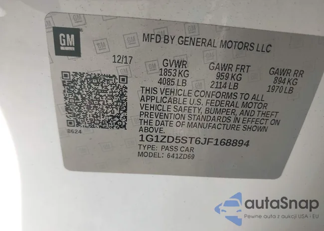 1G1ZD5ST6JF168894: 43619901