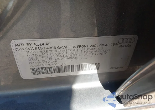 WAUBFAFL7DN011887: 43621419