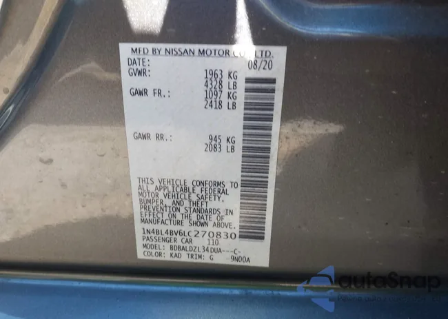 1N4BL4BV6LC270830: 43621465