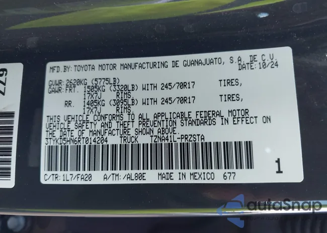 3TYKD5HN6RT014204: 43621559