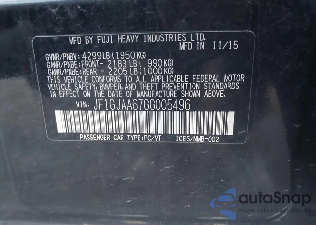 JF1GJAA67GG005496: 43621826