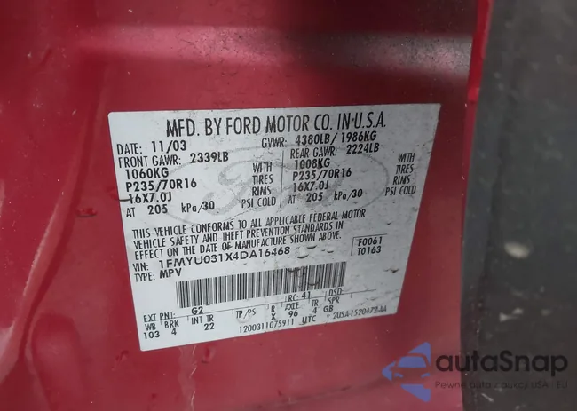 1FMYU031X4DA16468: 43620919