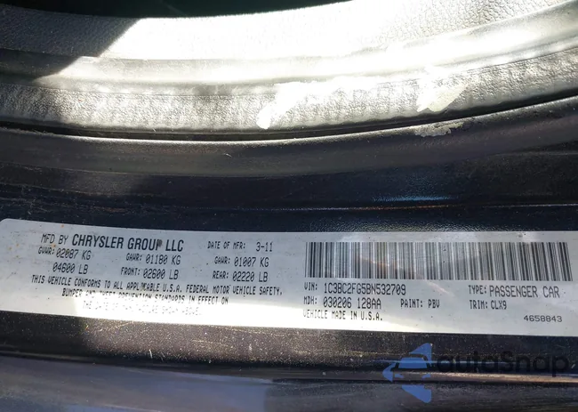 1C3BC2FG5BN532709: 43620979