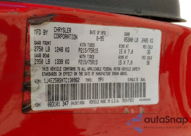 1J4EZ58SXTC130962: 43620991