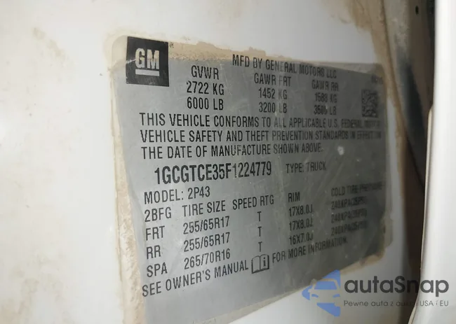 1GCGTCE35F1224779: 43621117