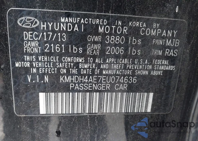 KMHDH4AE7EU074636: 43621121