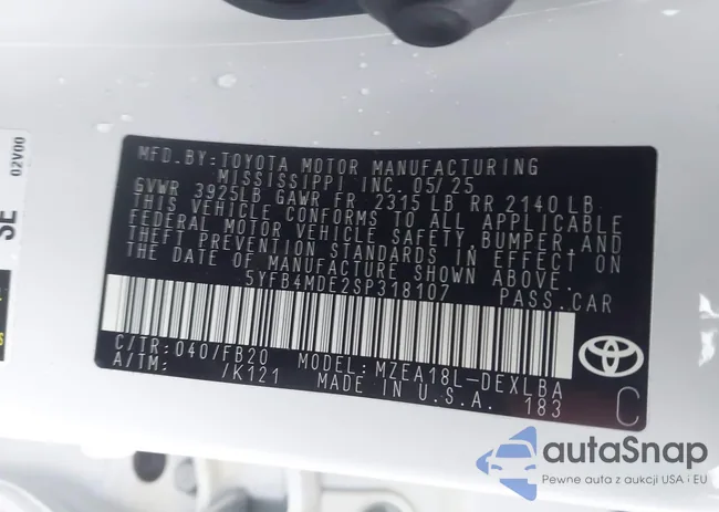 5YFB4MDE2SP318107: 43621184