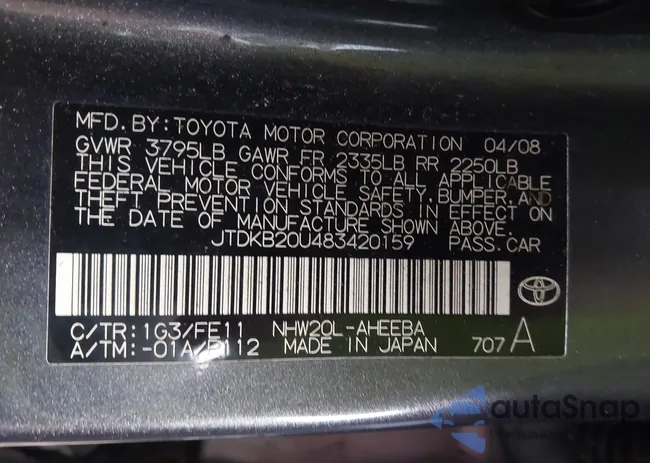 JTDKB20U483420159: 43621192