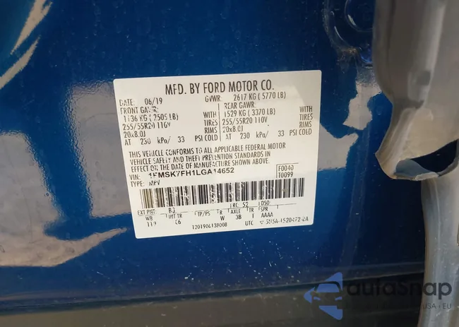 1FMSK7FH1LGA14652: 43622305