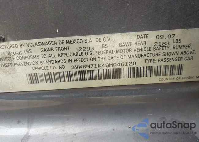 3VWRM71K48M046120: 43622409