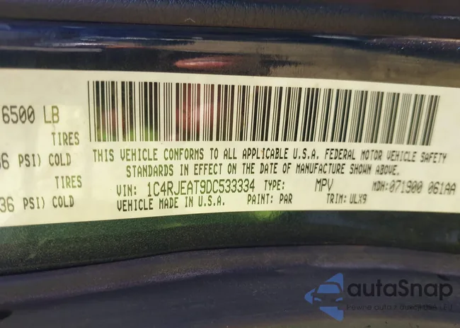 1C4RJEAT9DC533334: 43622564