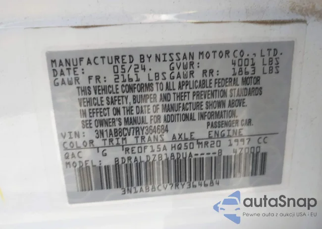 3N1AB8CV7RY364684: 43622649