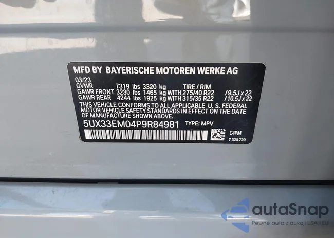 5UX33EM04P9R84981: 43622691