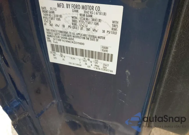 1FTMF1CM4CKD31600: 43622728