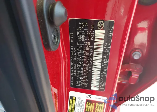 4T1T11AK5RU242915: 43621893