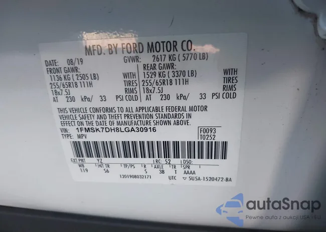 1FMSK7DH8LGA30916: 43621903