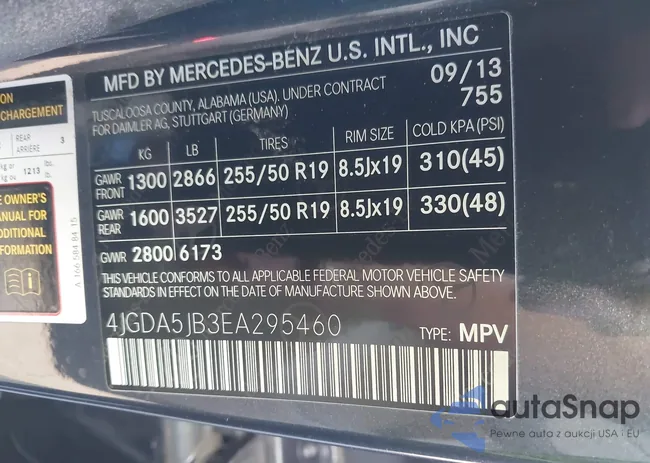 4JGDA5JB3EA295460: 43621942