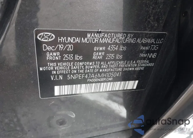 5NPEF4JA6MH105041: 43621972