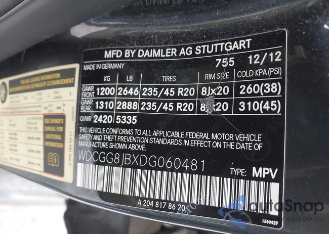 WDCGG8JBXDG060481: 43622017