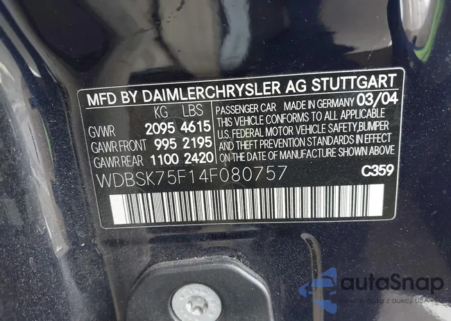 WDBSK75F14F080757: 43622032