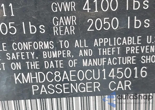 KMHDC8AE0CU145016: 43622192