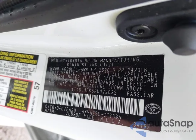 4T1G11BK5RU122032: 43623643