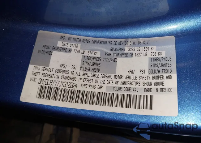 3MYDLBYV7JY318324: 43623869