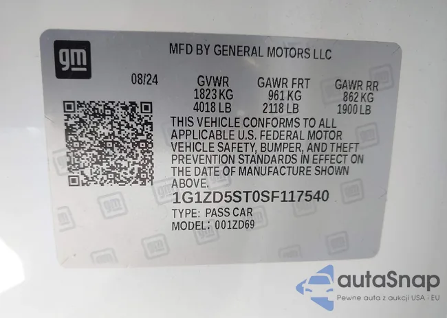 1G1ZD5ST0SF117540: 43623081