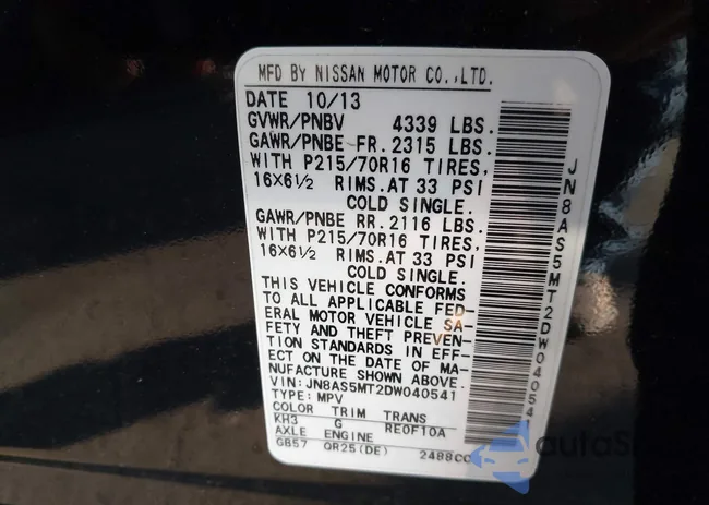 JN8AS5MT2DW040541: 43623199