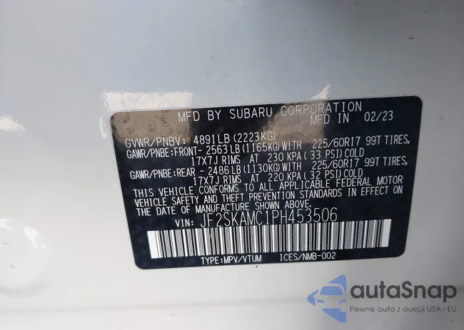 JF2SKAMC1PH453506: 43624308