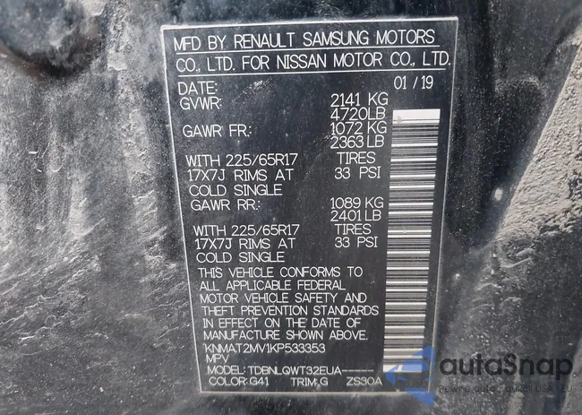 KNMAT2MV1KP533353: 43624316