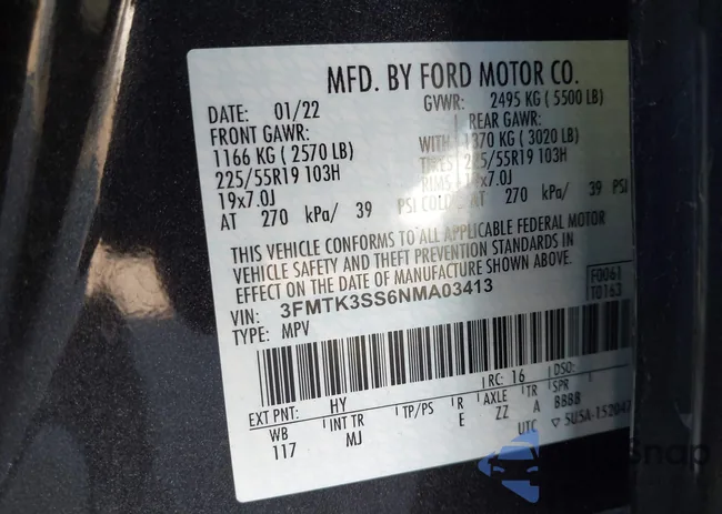 3FMTK3SS6NMA03413: 43624407