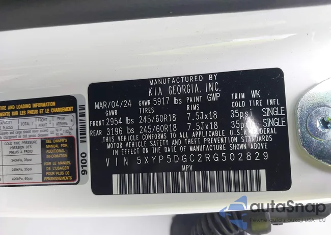 5XYP5DGC2RG502829: 43623921