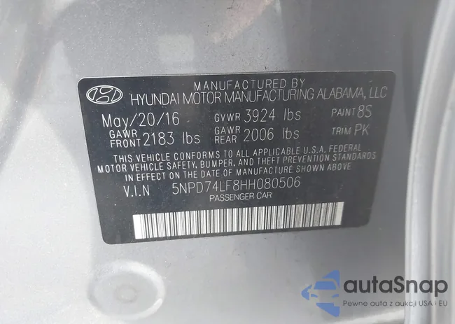 5NPD74LF8HH080506: 43624050