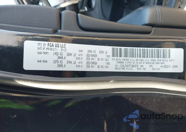 1C4RJFAG7FC884576: 43625318