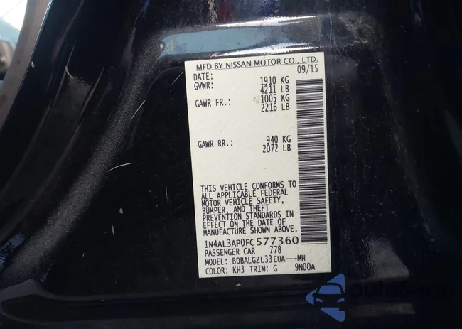 1N4AL3AP0FC577360: 43625435