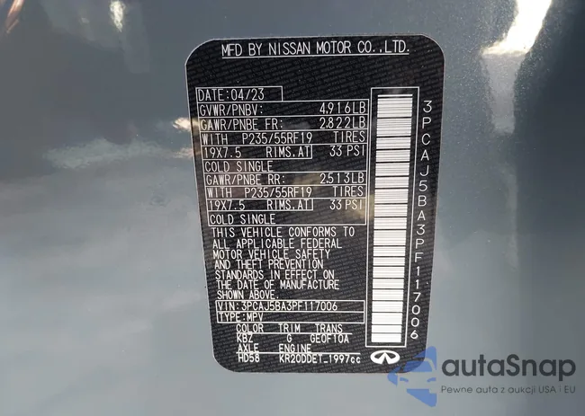 3PCAJ5BA3PF117006: 43625567